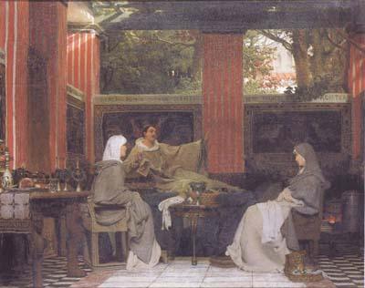 Alma-Tadema, Sir Lawrence Vdenantius Fortunatus Reading his Poems to Radegonda VI AD 555 (mk23) oil painting picture